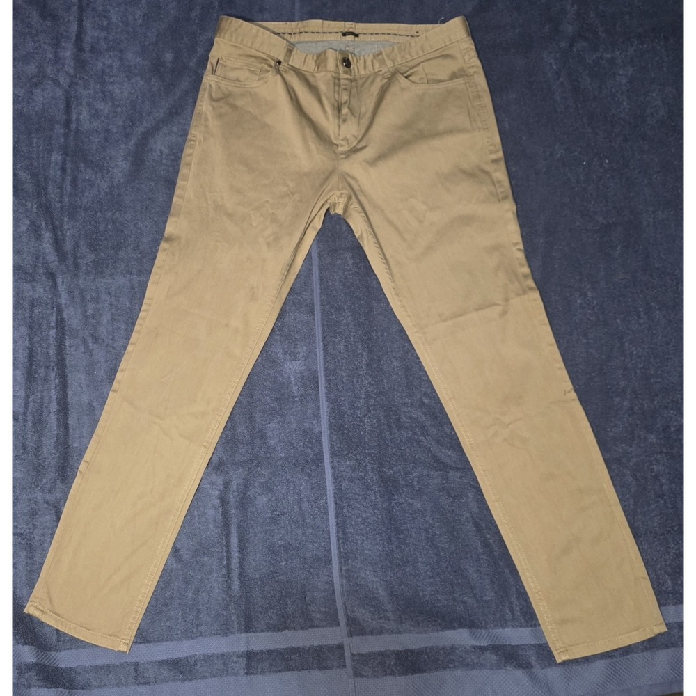 ZARA MAN Skinny Fit Beige Cotton Casual Pants Mens Size 34